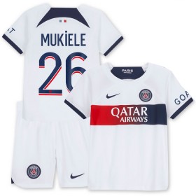 Goedkope Paris Saint Germain Mukiele 26 Kids Uittenue 2023-24
